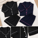 Cores e detalhes dos pijamas plus size preto e azul-marinho